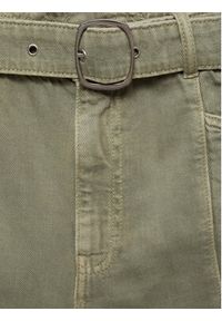 mango - Mango Szorty jeansowe Delia 77050277 Khaki Regular Fit. Kolor: brązowy. Materiał: bawełna #4
