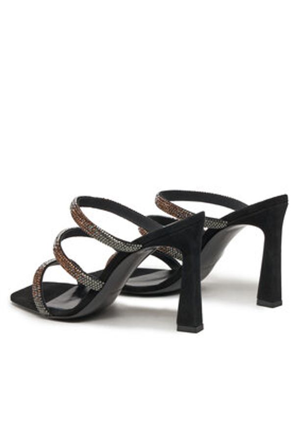 Pollini Klapki SA28179C1ITAS000 Czarny. Kolor: czarny. Materiał: zamsz, skóra