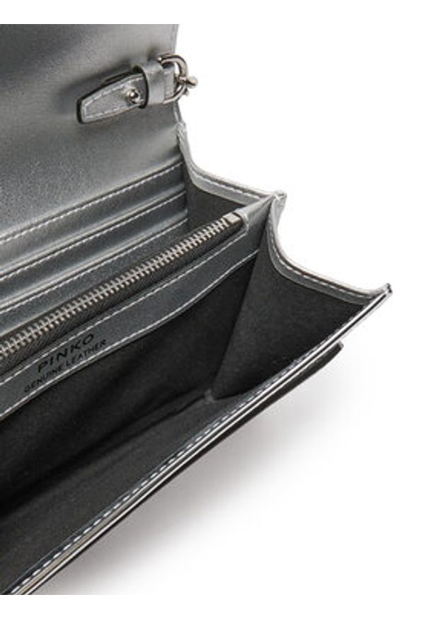 Pinko - PINKO Torebka Love One Wallet C AI 24-25 PLTT 100062 A1JD Srebrny. Kolor: srebrny. Materiał: skórzane