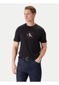 Calvin Klein Jeans T-Shirt Word Circle Graphic LV14RE816G Czarny Regular Fit. Kolor: czarny. Materiał: bawełna #1