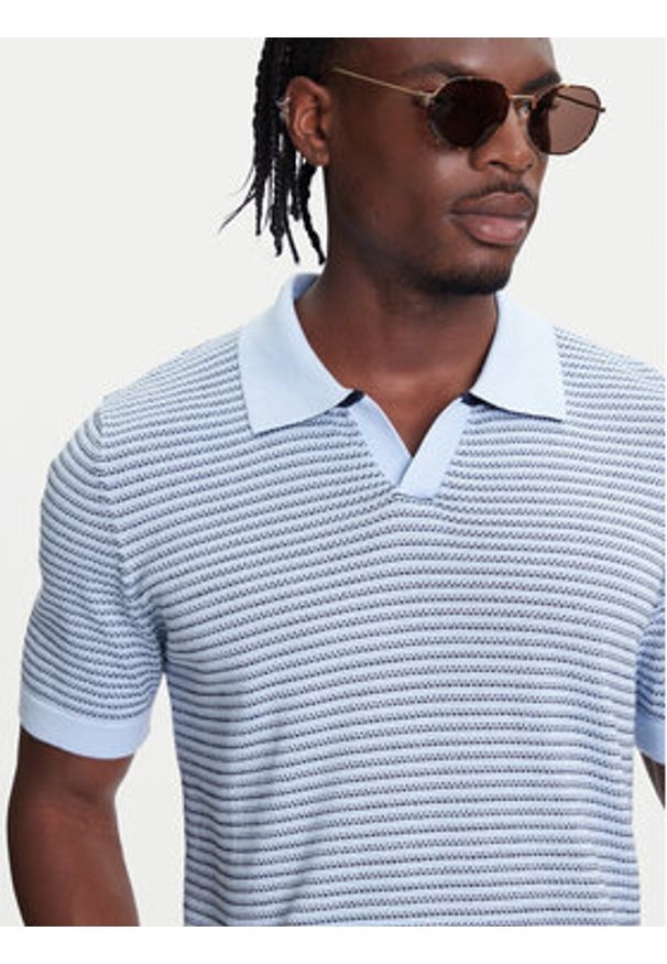 United Colors of Benetton - United Colors Of Benetton Polo 1094K301J Niebieski Regular Fit. Typ kołnierza: polo. Kolor: niebieski. Materiał: bawełna