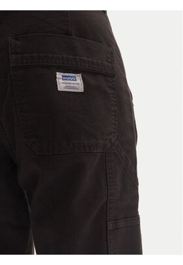 Hugo Spodnie materiałowe Gioro242D 50510597 Czarny Tapered Fit. Kolor: czarny. Materiał: bawełna