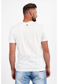 Dolce & Gabbana - T-shirt DOLCE & GABBANA. Materiał: bawełna. Długość rękawa: krótki rękaw. Długość: krótkie. Wzór: nadruk, kolorowy, kwiaty