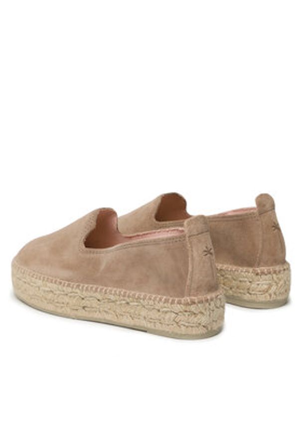 Manebi Espadryle Double Sole Espadrilles W 1.9 D0 Beżowy. Kolor: beżowy. Materiał: skóra, zamsz