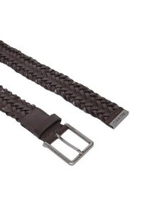 Calvin Klein Pasek Warmth Buckle Woven 35Mm Fixed - LV04D7061G Brązowy ciemny. Kolor: brązowy. Materiał: skóra #3
