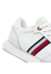 TOMMY HILFIGER - Tommy Hilfiger Sneakersy Essential Runner Global Stripes FW0FW08005 Biały. Kolor: biały #6