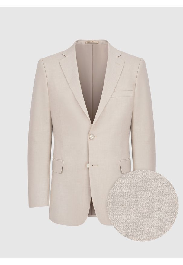 Pako Lorente - PAKO LORENTE – Marynarka garniturowa w kolorze beżowym. Kolor: beżowy. Materiał: wiskoza, poliester, elastan, wełna. Wzór: gładki