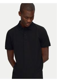 Selected Homme Polo 16095851 Czarny Slim Fit. Typ kołnierza: polo. Kolor: czarny. Materiał: bawełna