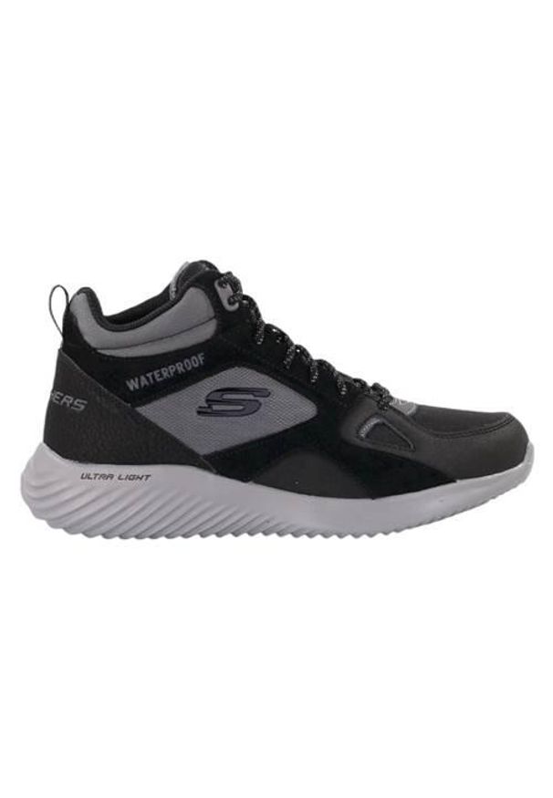 skechers - Buty do chodzenia męskie Skechers Bounderblast. Zapięcie: sznurówki. Kolor: czarny, wielokolorowy. Materiał: materiał. Szerokość cholewki: normalna. Sport: turystyka piesza