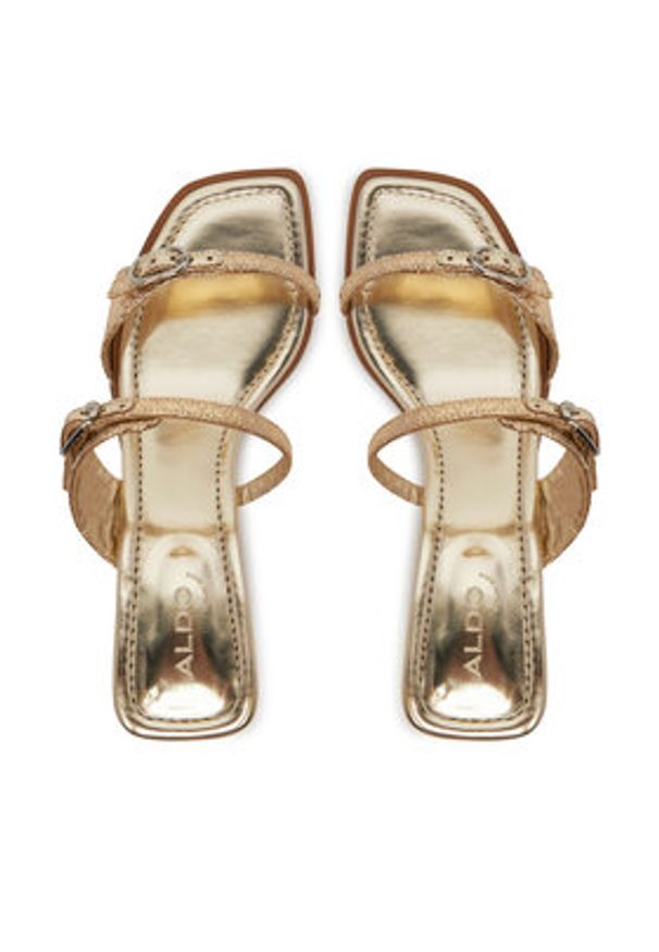 Aldo Klapki Maymay 14028463 Złoty. Kolor: złoty. Materiał: skóra
