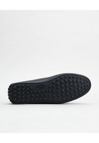 TOD'S - Czarne skórzane mokasyny. Nosek buta: okrągły. Kolor: czarny. Materiał: skóra. Wzór: aplikacja #4