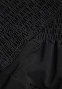 Renee - Czarny Komplet z Bawełną Spódnica z Gumką w Talii i Falbanką Bluzka Typu Hiszpanka Testalani. Kolor: czarny. Materiał: bawełna #8