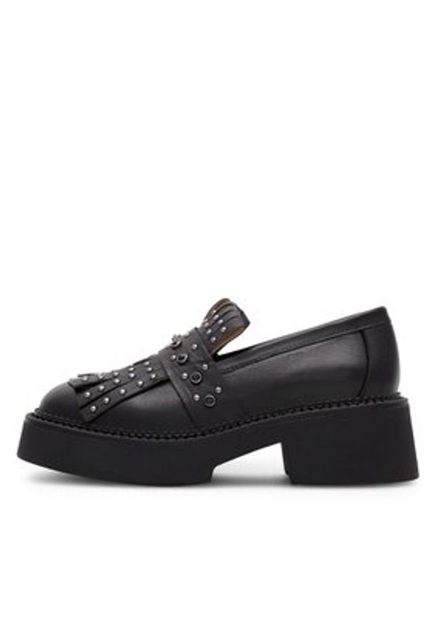 Eva Minge Loafersy LAGOA-24755 Czarny. Kolor: czarny. Materiał: skóra