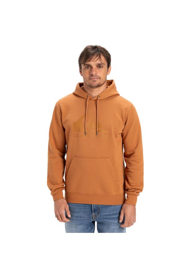 Quiksilver - Bluza z kapturem dla Mężczyzn COMP LOGO Brązowy. Typ kołnierza: kaptur. Kolor: brązowy. Materiał: materiał, poliester, bawełna