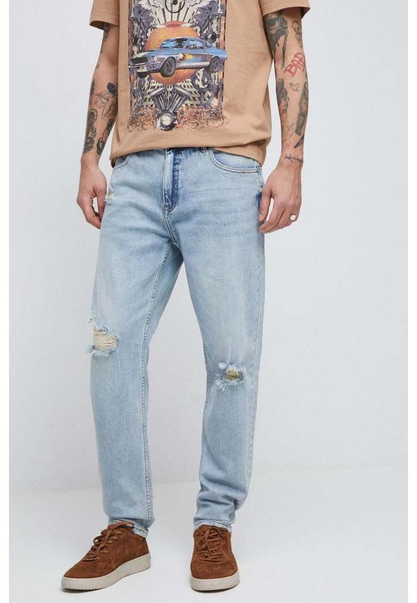 medicine - Medicine jeansy męskie kolor niebieski. Kolor: niebieski