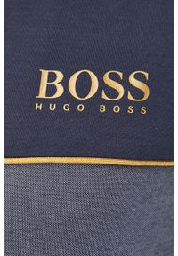 BOSS - Boss Bluza męska kolor granatowy z nadrukiem. Okazja: na co dzień. Kolor: niebieski. Wzór: nadruk. Styl: casual #4