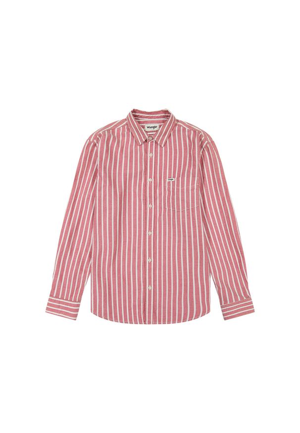 Wrangler - MESKA KOSZULA WRANGLER 1 PKT SHIRT RED OXFORD 112362540