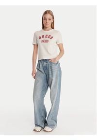 Guess T-Shirt V6RI15 J1314 Biały Regular Fit. Kolor: biały. Materiał: bawełna #5