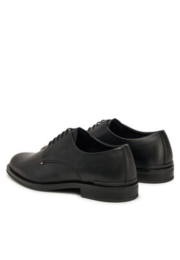 TOMMY HILFIGER - Tommy Hilfiger Półbuty Core Hilfiger Leather Shoe FM0FM05375 Czarny. Kolor: czarny. Materiał: skóra