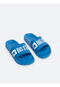 Big-Star - Klapki męskie plażowe z logo niebieskie NN174683 401. Okazja: na plażę. Kolor: niebieski. Materiał: materiał. Sezon: lato. Styl: retro, wakacyjny #6