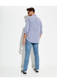 Ralph Lauren - RALPH LAUREN - Koszula w prążki z logo Custom Fit. Typ kołnierza: polo. Kolor: biały. Materiał: bawełna. Wzór: prążki #5