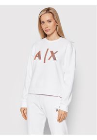 Armani Exchange Bluza 3LYM79 YJ9UZ 1100 Biały Regular Fit. Kolor: biały. Materiał: bawełna