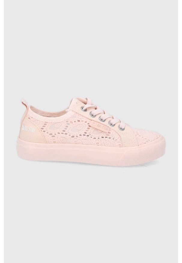 Big-Star - Big Star Tenisówki dziecięce kolor różowy. Nosek buta: okrągły. Kolor: różowy. Materiał: guma