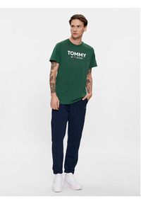 Tommy Jeans T-Shirt Essential DM0DM18264 Zielony Slim Fit. Kolor: zielony. Materiał: bawełna #4