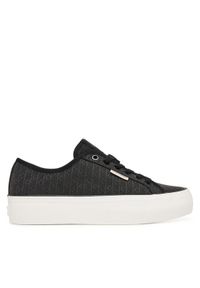 Calvin Klein Sneakersy Vulc Flatf Laceup Jaq Aop HW0HW03265 Czarny. Kolor: czarny. Materiał: materiał #1