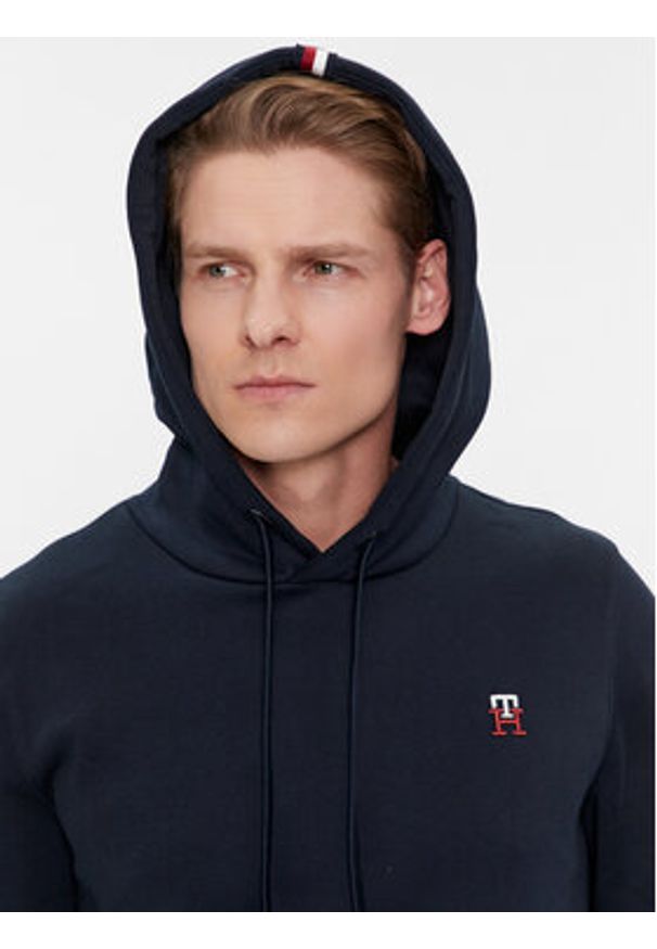 TOMMY HILFIGER - Tommy Hilfiger Bluza Small Imd MW0MW29283 Granatowy Regular Fit. Kolor: niebieski. Materiał: bawełna, syntetyk