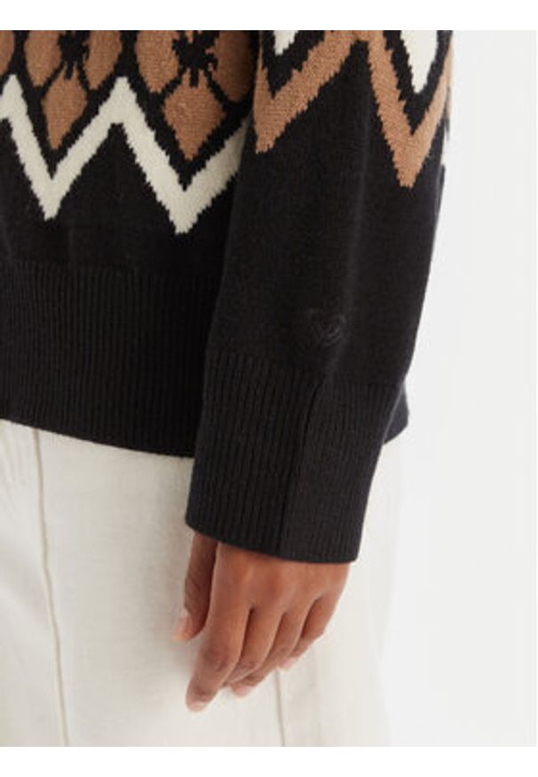 Roxy Golf Saltwater Lover ERJSW03673 Czarny Regular Fit. Typ kołnierza: golf. Kolor: czarny. Materiał: syntetyk