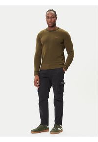 Aeronautica Militare Sweter 252MA1608UL00924 Zielony Regular Fit. Kolor: zielony. Materiał: wełna #3