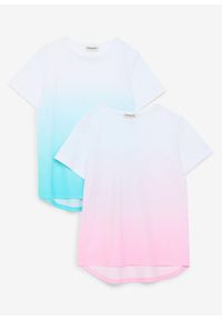 bonprix - T-shirt z bawełny organicznej (2 szt.). Kolor: różowy. Materiał: bawełna. Długość rękawa: krótki rękaw. Długość: krótkie. Sezon: lato #1