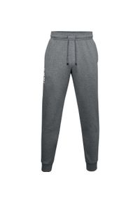 Spodnie treningowe męskie Under Armour Rival Fleece 3Logo Jogger. Kolor: szary. Długość: długie