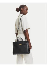 TOMMY HILFIGER - Tommy Hilfiger Torebka Heritage Satchel AW0AW17211 Czarny. Kolor: czarny. Materiał: skórzane #6