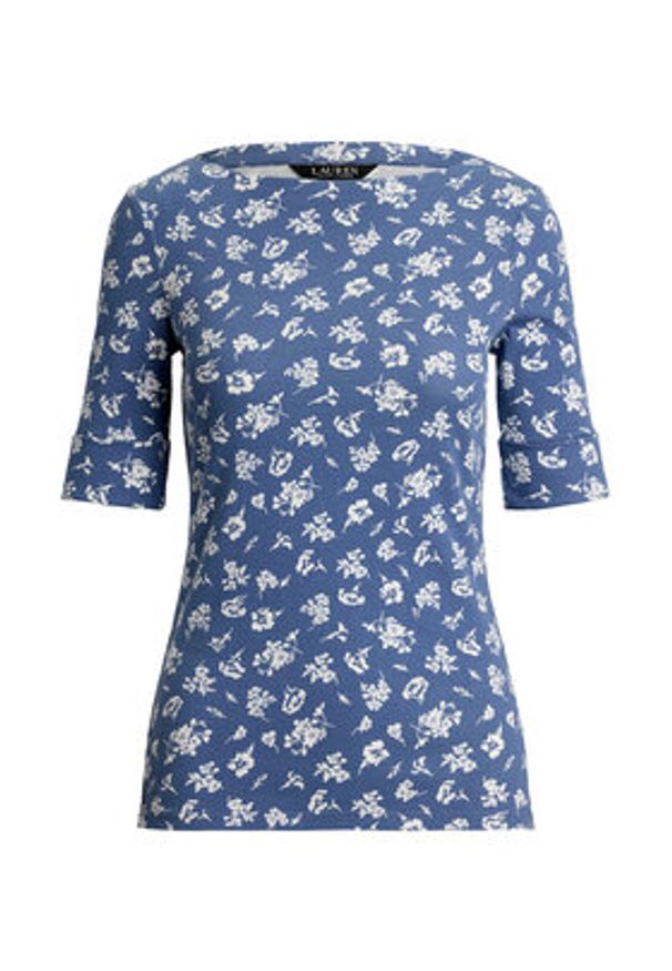 Lauren Ralph Lauren - LAUREN RALPH LAUREN Bluzka 200976991001 Niebieski Slim Fit. Kolor: niebieski. Materiał: bawełna