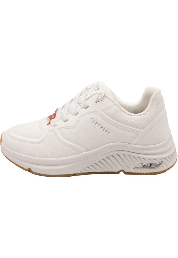 skechers - Buty Skechers S-Miles, Kobiety. Kolor: biały. Materiał: skóra ekologiczna, materiał. Model: Skechers Sport. Sport: turystyka piesza