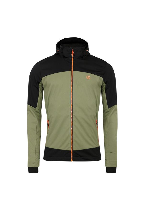 DARE 2B - Męska Kurtka Soft Shell Mountaineer. Kolor: czarny, wielokolorowy, zielony. Materiał: softshell. Sport: turystyka piesza