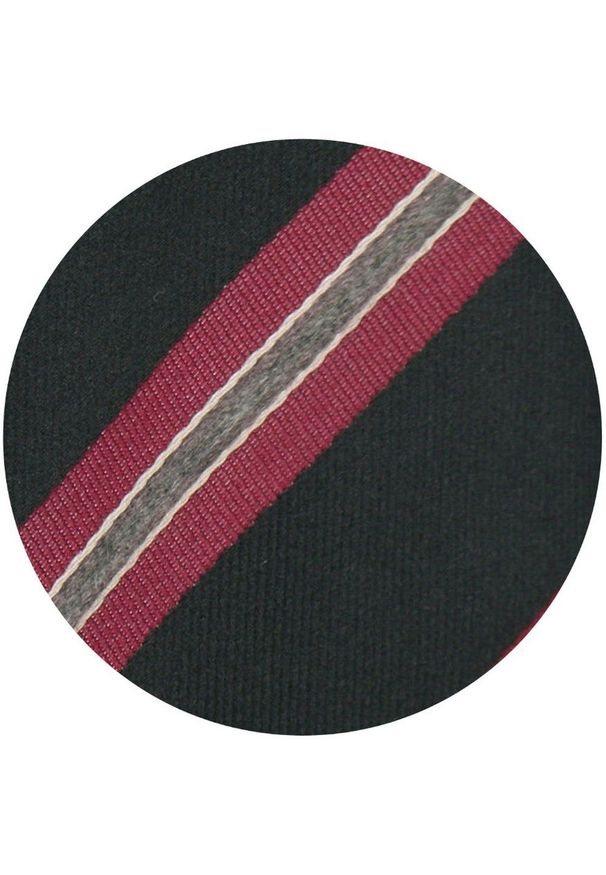 Klasyczny Krawat Klubowy - Alties - Czarny w Prążek. Kolor: czarny. Materiał: tkanina. Wzór: prążki. Styl: klasyczny