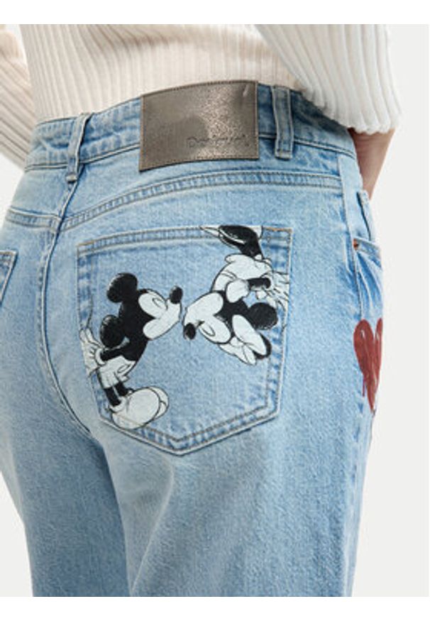 Desigual Jeansy Herry 26SWDD16 Niebieski Straight Fit. Kolor: niebieski