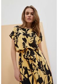 MOODO - Wiskozowa sukienka z roślinnym wzorem. Materiał: wiskoza #1