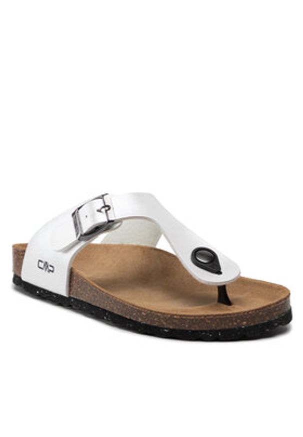 CMP Japonki Eco Mymosa Wmn Flip Flop 3Q91036 Biały. Kolor: biały. Materiał: skóra