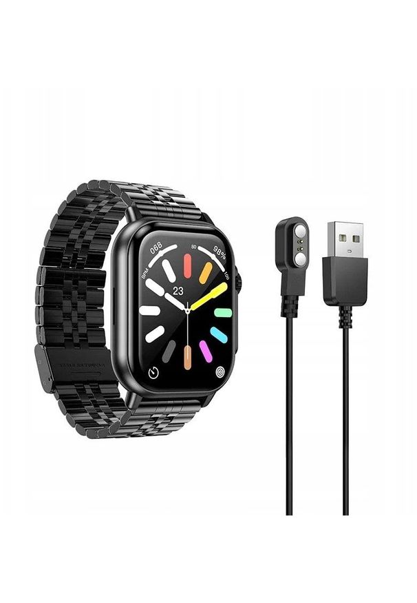 Smartwatch Hoco 2,02" TFT z fukcją rozmowy DYD02 czarny. Rodzaj zegarka: smartwatch. Kolor: czarny