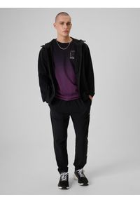 4f - 4F T-shirt relaxed z nadrukiem męski - czarny L. Okazja: na co dzień. Kolor: czarny. Materiał: materiał, bawełna, dzianina. Wzór: nadruk. Styl: casual #2