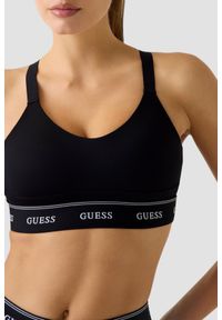 Guess - GUESS Czarny damski stanik sportowy Alba, Rozmiar XL. Okazja: na co dzień. Kolor: czarny. Styl: sportowy #3
