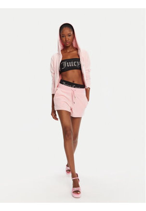 Juicy Couture Bluza Madison JCWA122001 Różowy Slim Fit. Kolor: różowy. Materiał: syntetyk