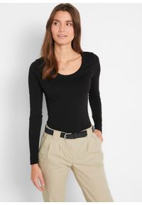 bonprix - Body loungewear. Kolor: czarny. Długość rękawa: długi rękaw. Długość: długie #3