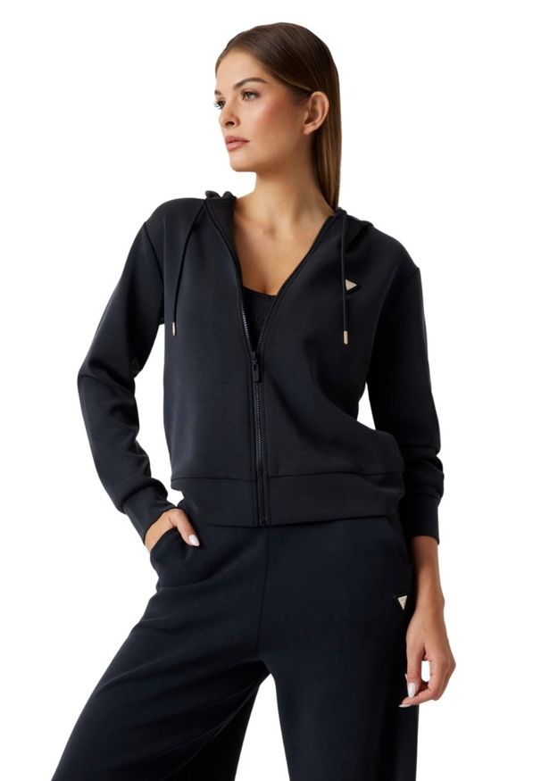 Guess - GUESS Czarna damska bluza Olympe, Rozmiar L. Kolor: czarny