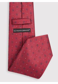 Pako Lorente - PAKO LORENTE - Czerwony krawat męski w mikrowzór. Kolor: czerwony. Materiał: poliester #3