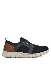 Rieker Sneakersy B7796-14 Granatowy. Kolor: niebieski. Materiał: materiał